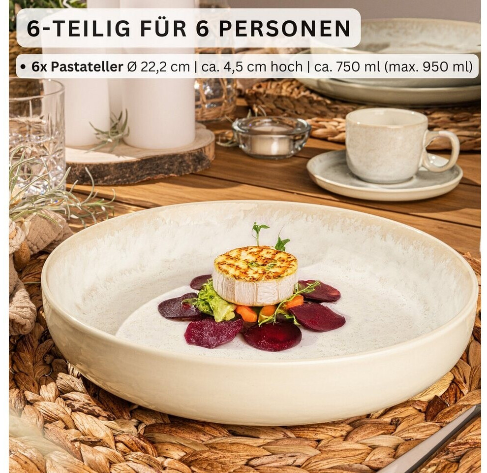 Sänger Key West Pastaschalen-Set, Steingut, creme, 6-teilig, 750ml (225820) ab 59,99 € (Oktober 2026)
