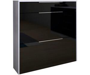 Borchardt-Möbel Oliva 2 Basic Schuhschrank hängend, weiß Hochglanz/schwarz, 89x88x24cm ab 109,90 € (Oktober 2026)