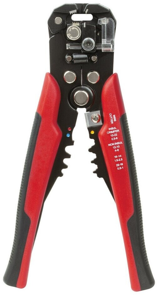 Pince à Dénuder Combinée SINTRON TOOLS CWS2 3 En 1 – Lames En Acier SK5, Rouge/noir