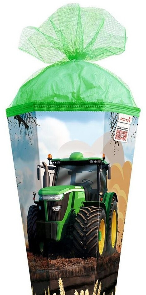 Schultüte gefüllt - Traktor eckig (M) - 50 cm Schultüte gefüllt - Traktor eckig (M) - 50 cm