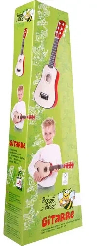 Vedes Boogie Bee Holzgitarre – 6 Saiten, 75 Cm, Stimmbar – Inkl. Plektrum & Spielanleitung Mit Liedern – Für Kinder Ab 5 Jahren – Einsteiger-Gitarre