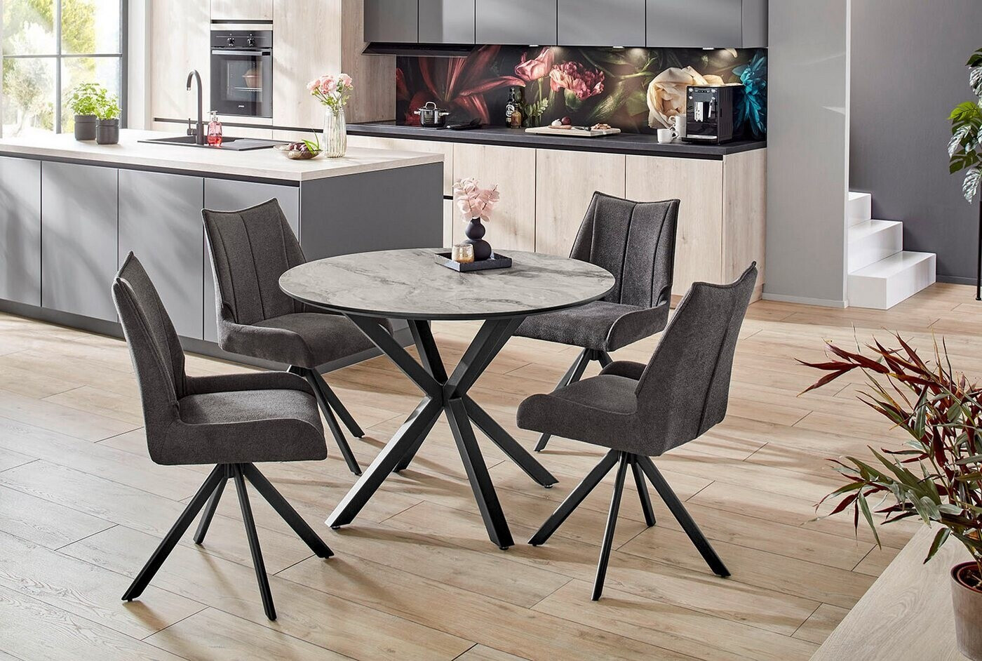 Jockenhöfer Ontario Esstisch rund 110cm, Marmoroptik, Metalluntergestell (55715012-0) ab 179,99 € (Oktober 2026)