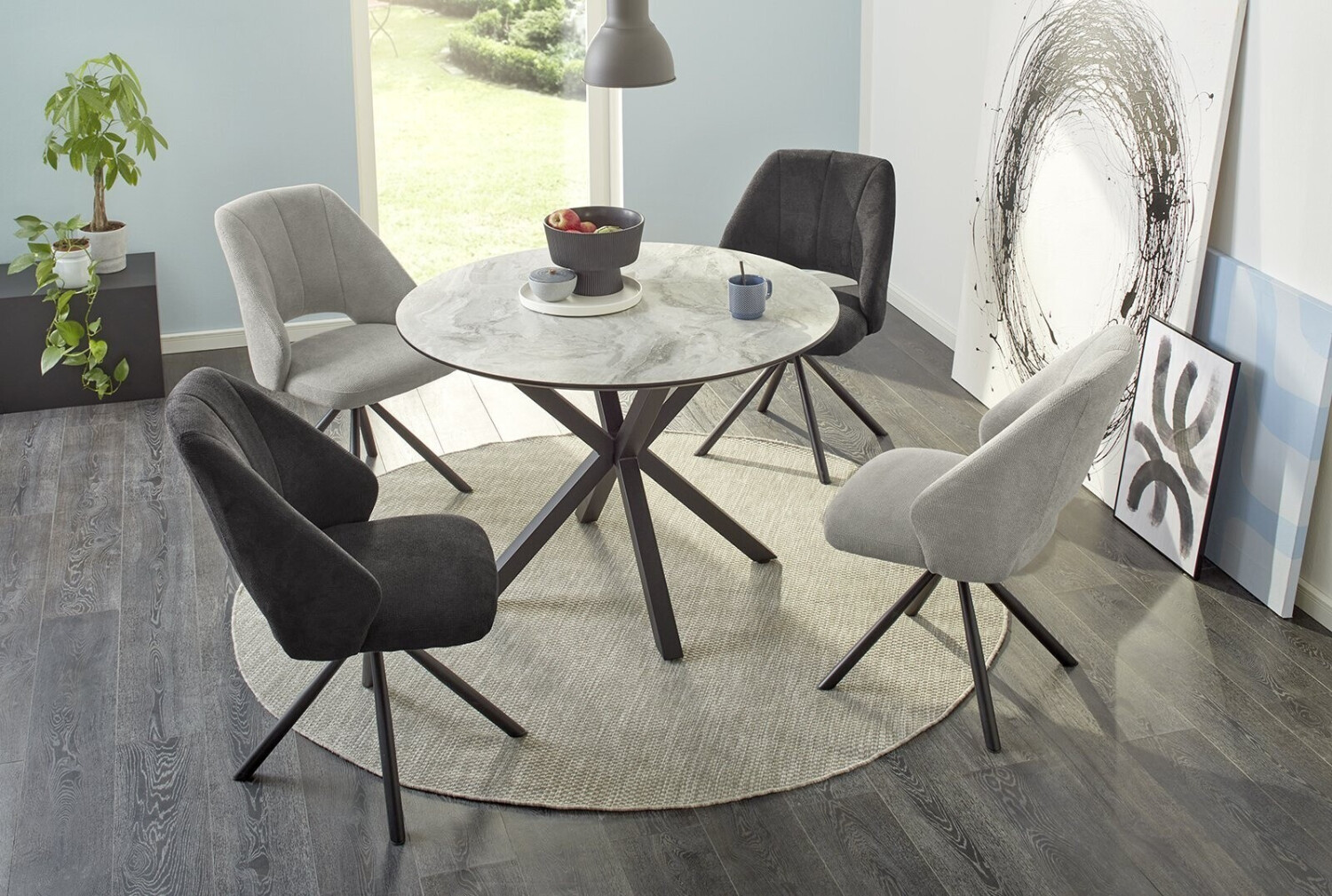 Jockenhöfer Ontario Esstisch rund 110cm, Marmoroptik, Metalluntergestell (55715012-0) ab 179,99 € (Oktober 2026)