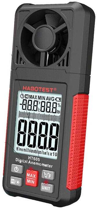 Habotest HT605 digitales Anemometer Windgeschwindigkeitsmesser 0,4-30m ...