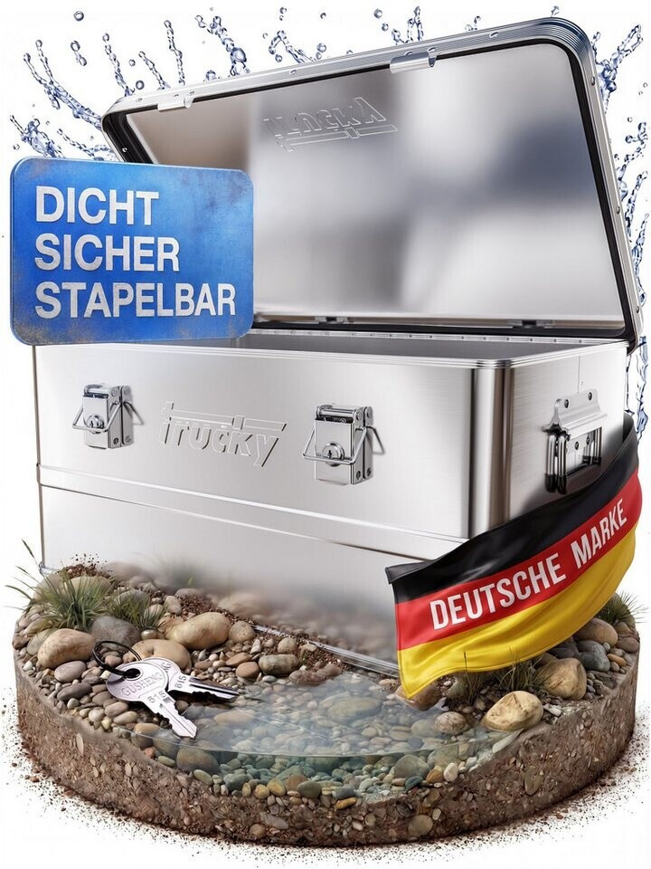 Trucky Allzweckkiste Aluminium, abschließbar, 65L, silber ab 89,99 € (Oktober 2026)