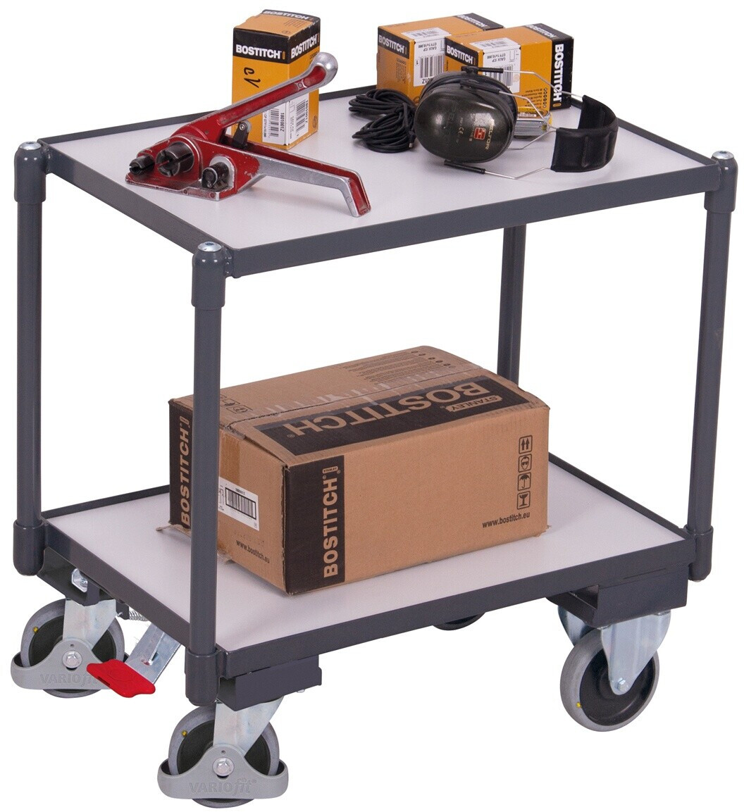VARIOfit ESD Euro-Systemroller mit 2 Ladeflächen 605x410mm (sw-410.556 ...