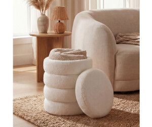 Wohnling Stauraumhocker Teddy-Stoff, rund, creme (WL7.795) ab 89,95 € (Oktober 2026)