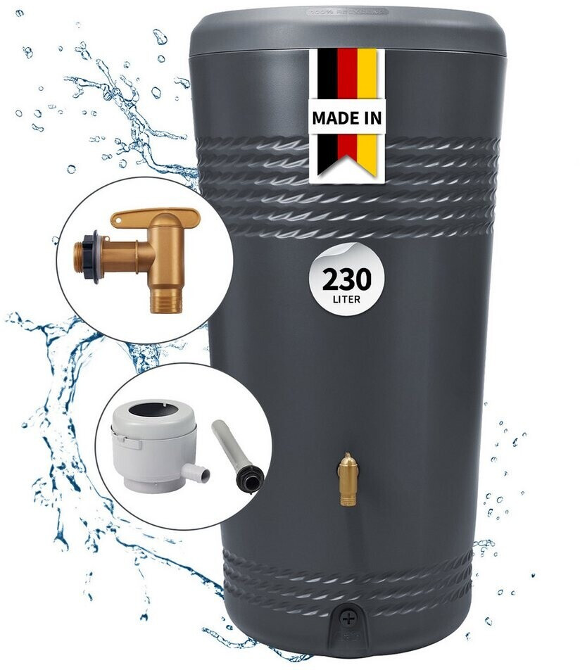 4rain MILO Regentonne Komplett-Set 230l graphite grey ab 142,00 ...