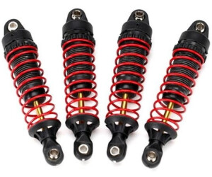 Traxxas 5460R GTR Alu-Stoßdämpfer – Rot Eloxiert, Komplett Montiert (4 Stück, Ohne Federn)