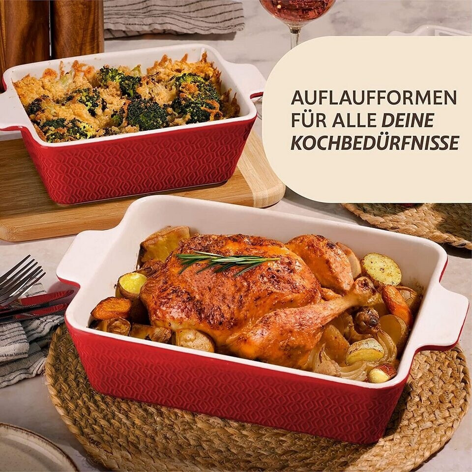 Praknu Auflaufform 28cm, Keramik, rot, extra hoher Rand (7770350) ab 27,99 € (Oktober 2026)