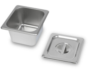 AcMax GN 1/1 Gastronormbehälter Edelstahl – 530x325x200 Mm, 28 Liter, 0,8 Mm Stark, Stapelbar, Für Großküche, Catering Und Imbiss