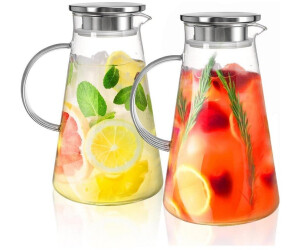 LuxusKollektion Glaskaraffe 2L Borosilikatglas, Edelstahldeckel & Ausgießer ab 65,99 € (Oktober 2026)