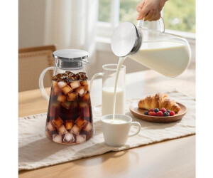 LuxusKollektion Glaskaraffe 2L Borosilikatglas, Edelstahldeckel & Ausgießer ab 65,99 € (Oktober 2026)