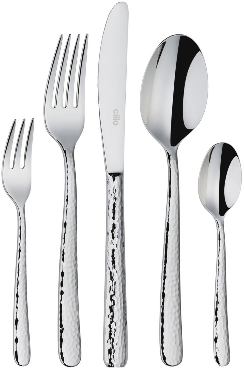 Cilio San Marino Besteck-Set 30-teilig, Edelstahl poliert, Hammerschlagdesign (125382) ab 69,99 € (Oktober 2026)