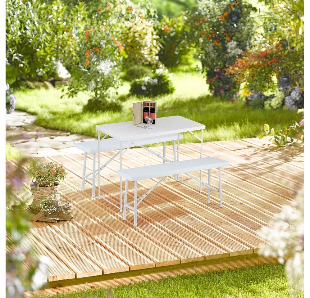 Relaxdays Gartentisch klappbar, höhenverstellbar, Kunststoff/Stahl, schwarz (10049590_46) ab 47,99 € (Oktober 2026)