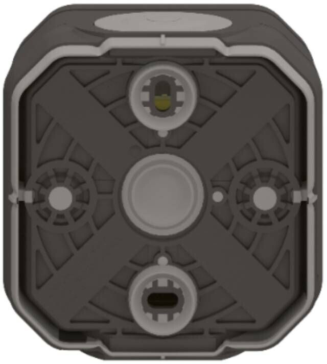 LEGRAND Plexo New Feuchtraum-Aufputz-Wechselschalter Beleuchtet – 10 A, 230 V, IP55, IK07, Grau, Mit Ortungsleuchte (069713L)