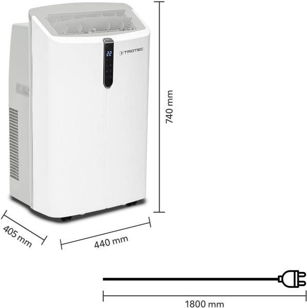 Trotec PAC 4100 SH WiFi 4-in-1-Klimagerät 14000BTU/h mit Heizfunktion (1210002151), Bild 2