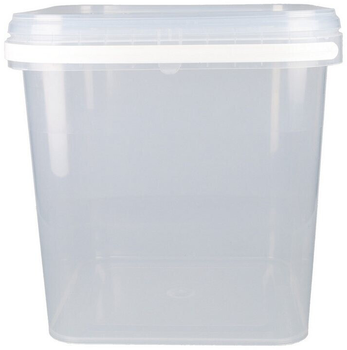 FixedByU Eimer mit Deckel, eckig, transparent, 10l, 10er-Set (20050051-VAR- Eckig-transparent) ab 8,49 € (Oktober 2026)