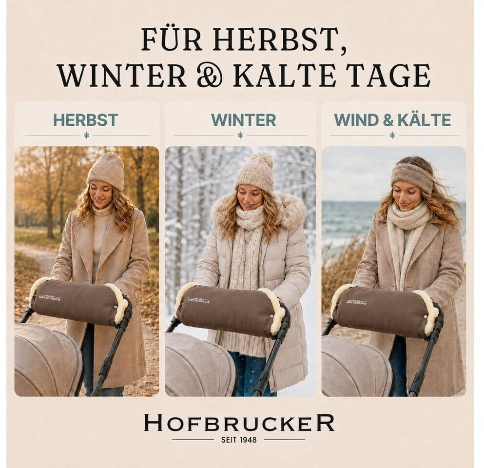 Hofbrucker Kinderwagen-Handwärmer Lammfell, braun ab 74,45 € (Oktober ...