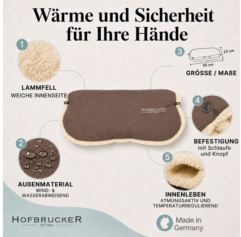 Hofbrucker Kinderwagen-Handwärmer Lammfell, braun ab 74,45 € (Oktober ...