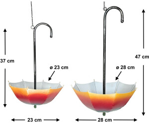 DanDiBo Hängeampel Metall mit Topf, Regenschirm-Design, 2er Set (96258) ab 19,99 € (Oktober 2026)