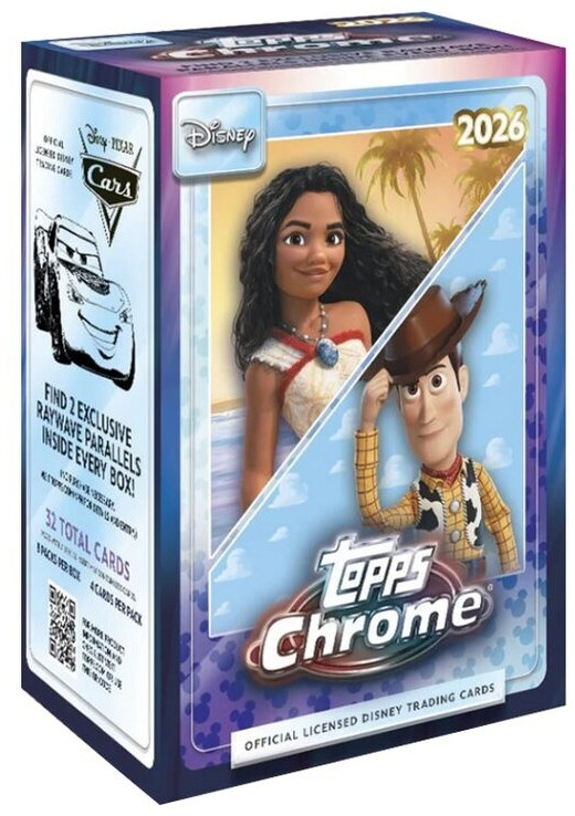 Topps 2026 Chrome Disney Value Box, 32 cartes à collectionner, 2