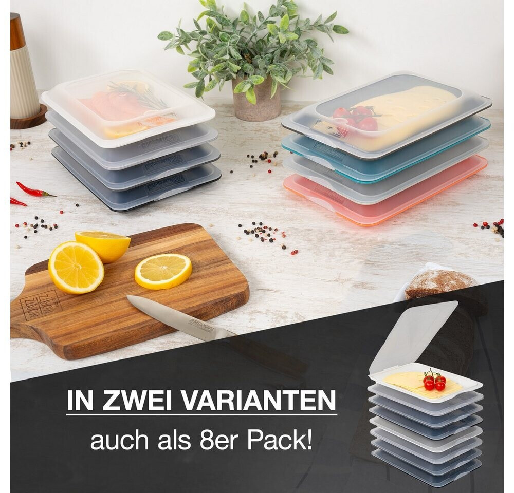 Moritz & Moritz Aufschnittboxen stapelbar, grau, mit Deckel (4240) ab 14,99 € (Oktober 2026)
