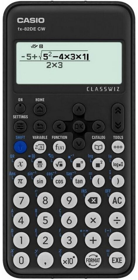 Casio FX-87 DE CW Schulrechner mit Schutztasche türkis & Fachbuch ✓ ab 39,99 € bei