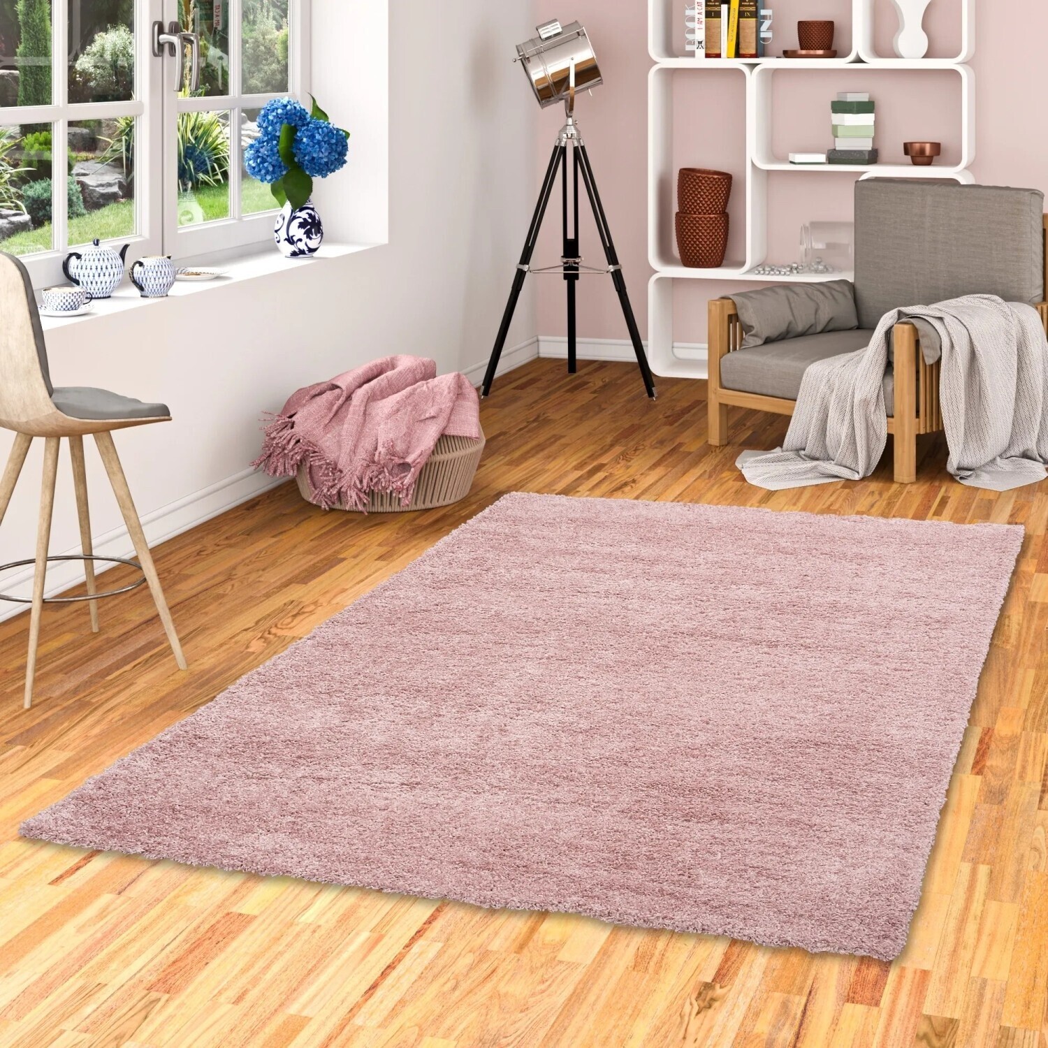 Pergamon. Aloha Hochflor-Teppich Shaggy altrosa 200x200cm ab 74,90 € (Oktober 2026)