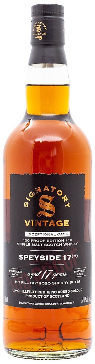 Signatory Vintage 17 Jahre Speyside M Exceptional Cask 100 Proof