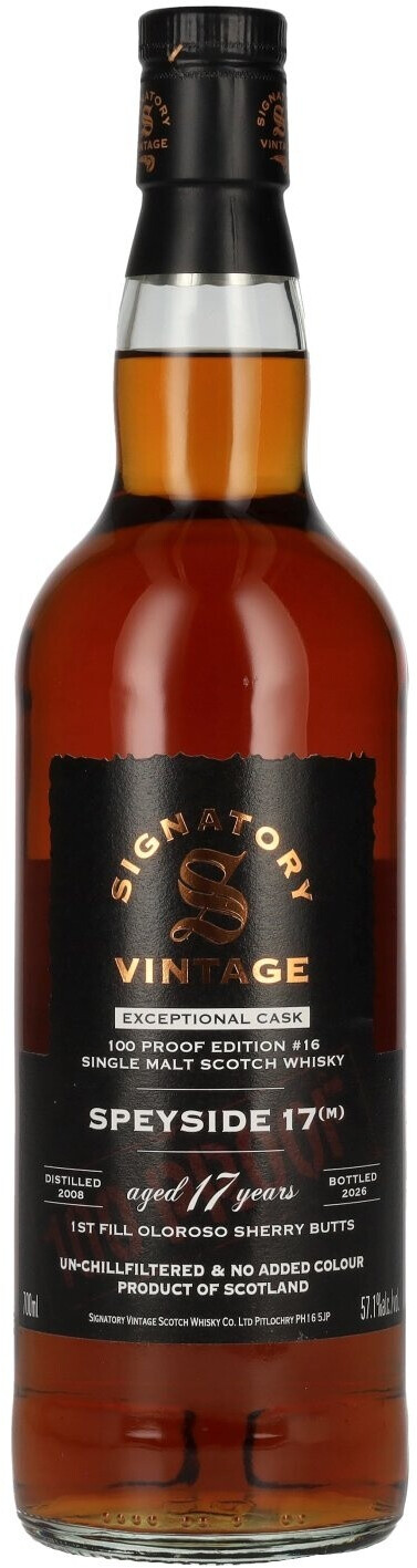 Signatory Vintage 17 Jahre Speyside M Exceptional Cask 100 Proof