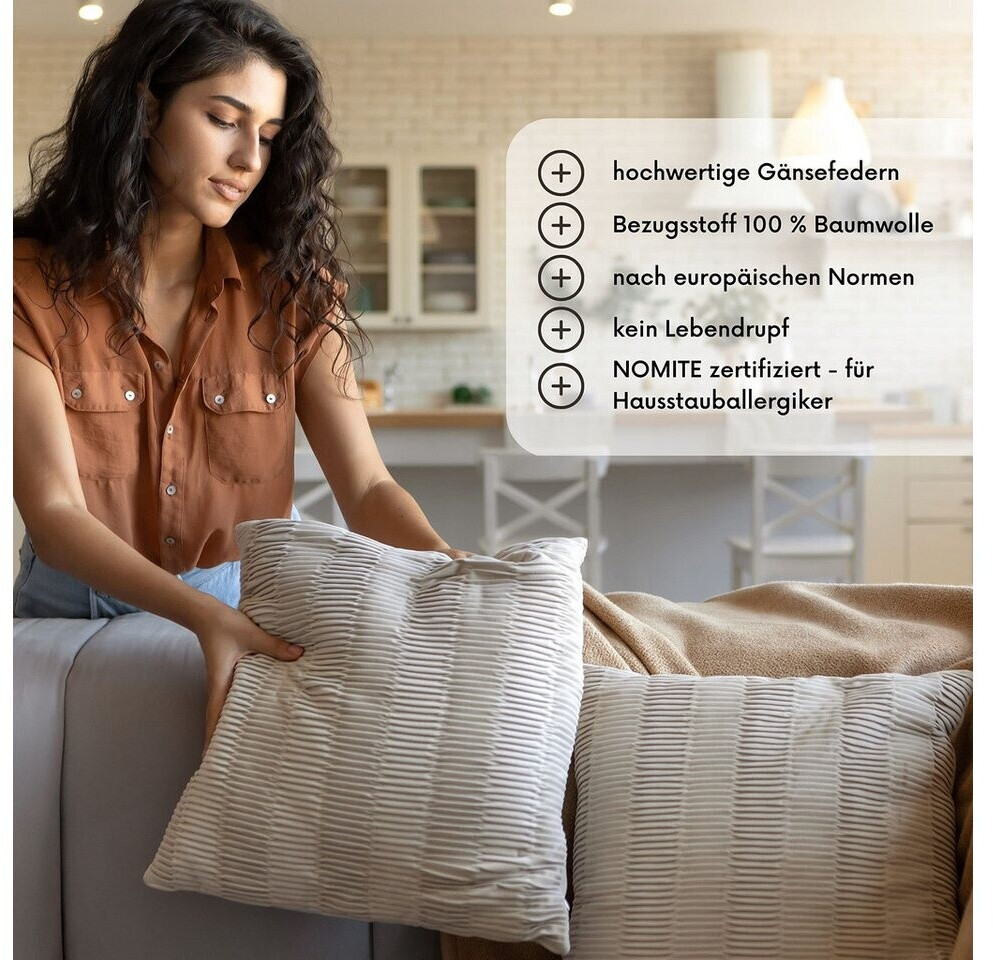 MSS Gänsefeder-Kissen 80x80cm 2 Stk. ab 58,80 € (Oktober 2026)