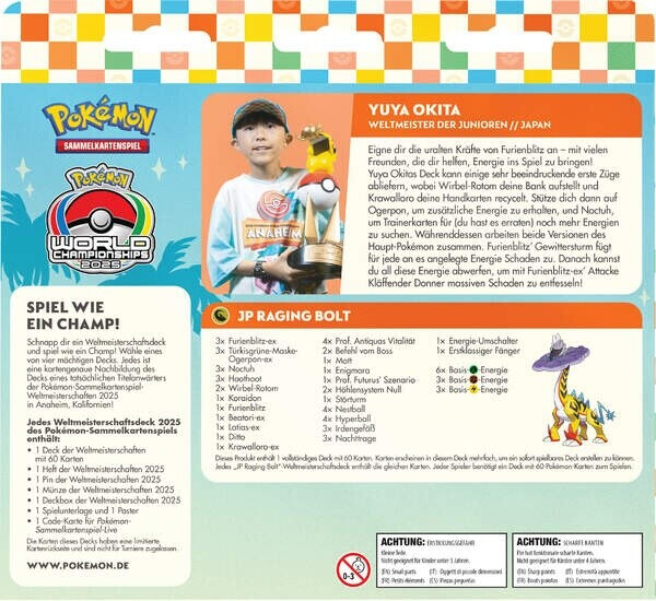 Pokémon WCD 2025: Yuya Okita „JP Raging Bolt