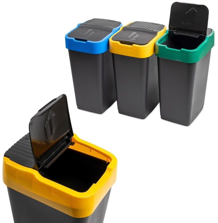 Spetebo Abfalleimer mit Schwingdeckel 3er-Set 60L ab 53,95 € (Oktober 2026)