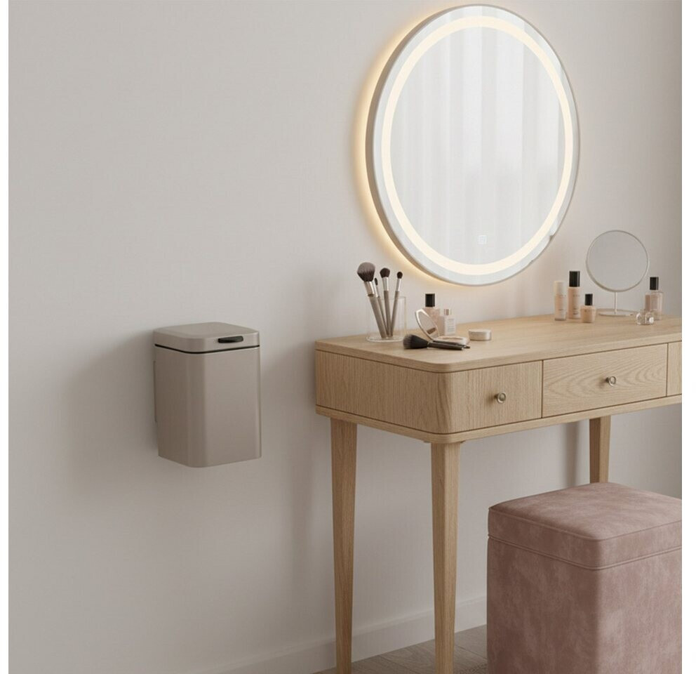 Relaxdays Kosmetikeimer Wandmontage 3l, beige/schwarz ab 24,95 € (Oktober 2026)