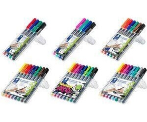 Staedtler Lumocolor 317M Permanent-Marker M, farbig sortiert, 8er 