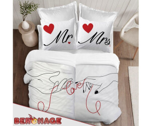 Beronage Mr. & Mrs. Partnerbettwäsche, 2-Set, 135x200 + 80x80cm (807791) ab 34,99 € (Oktober 2026)