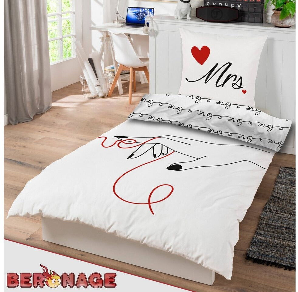Beronage Mr. & Mrs. Partnerbettwäsche, 2-Set, 135x200 + 80x80cm (807791) ab 34,99 € (Oktober 2026)