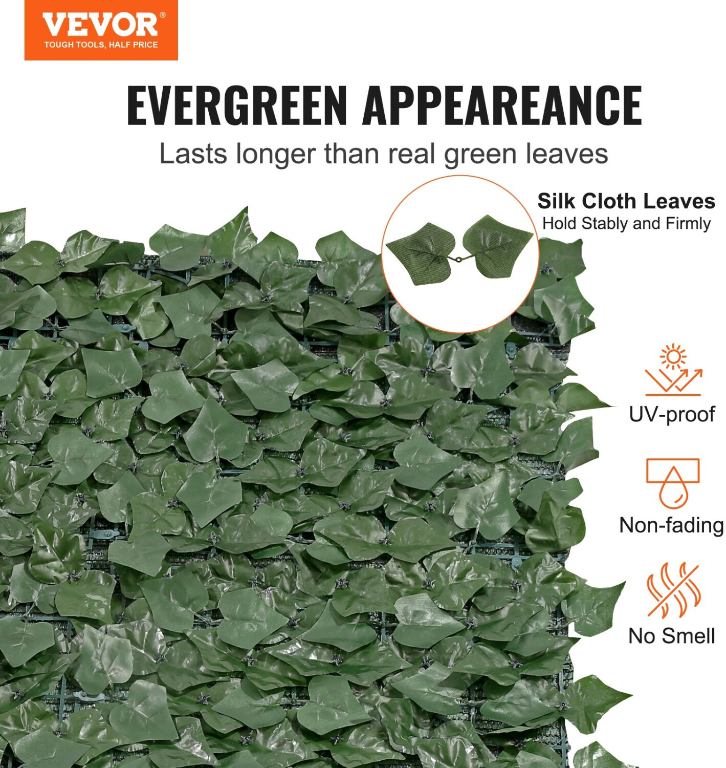 VEVOR Künstliche Efeu-Sichtschutzhecke 1,5x3m, grün () ab 42,65 € (Oktober 2026)