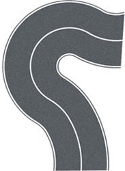 Noch Route nationale courbée gris (60704)