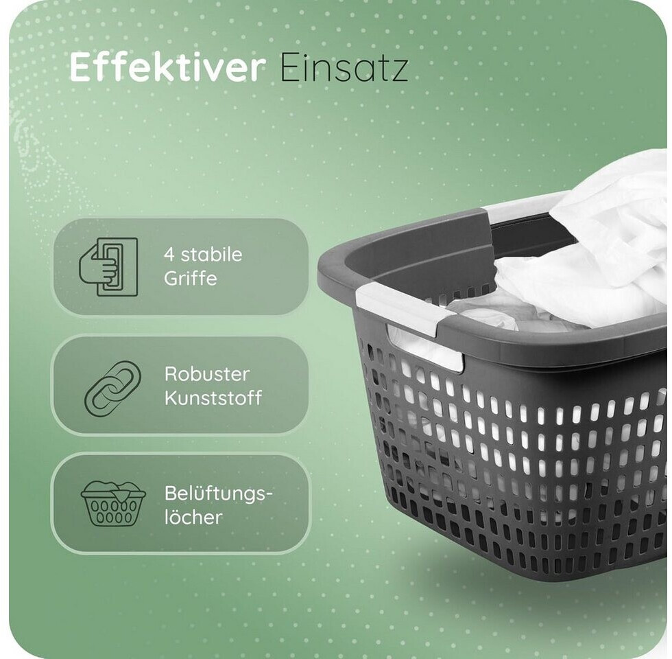 Novaliv Wäschekorb 6er-Set 40L anthrazit, 4 Griffe (31043-6x) ab 61,99 € (Oktober 2026)