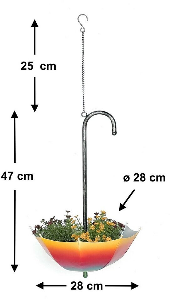 DanDiBo Blumenampel Metall mit Topf, innen/außen, 72cm (9625872) ab 28,99 € (Oktober 2026)