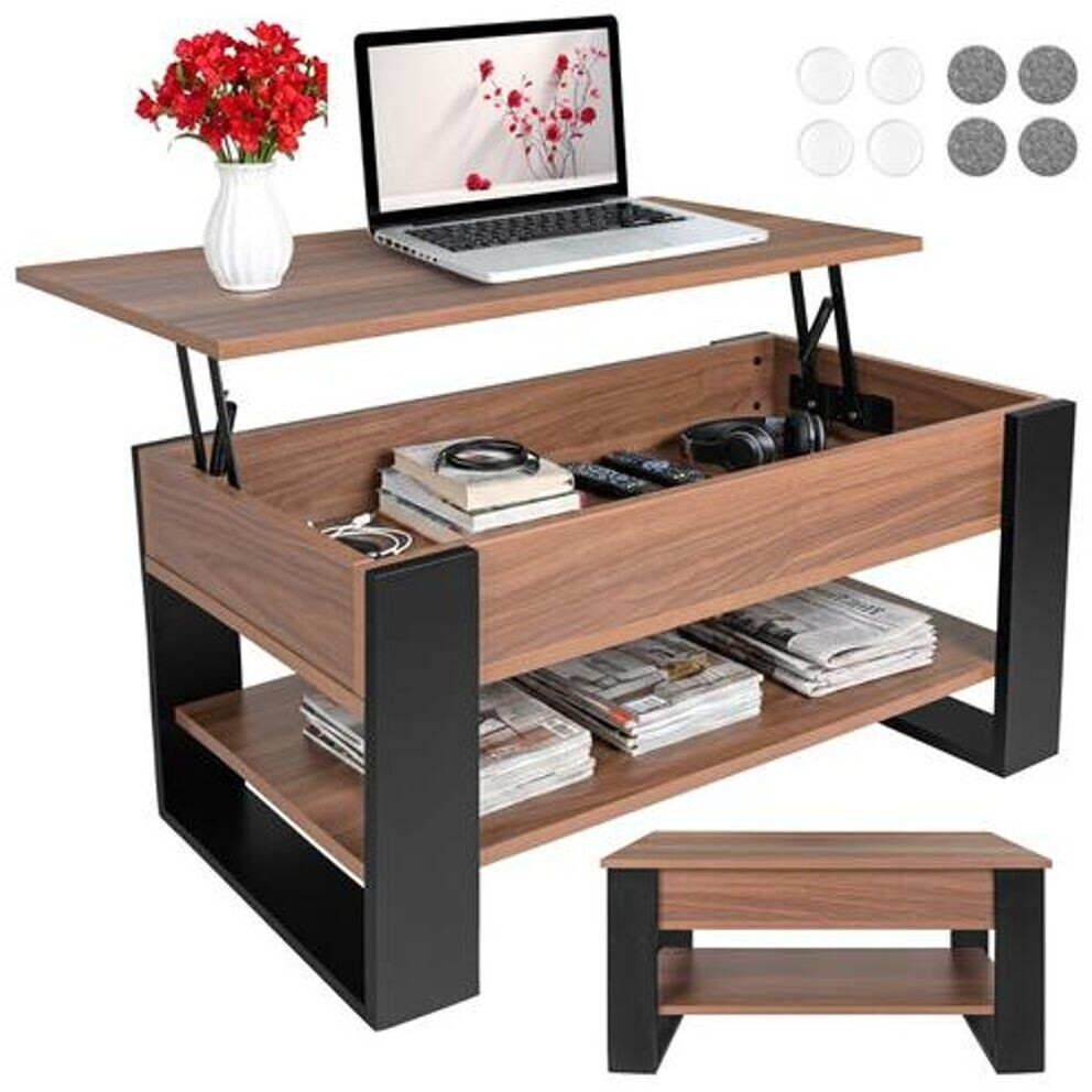 Kruzzel Couchtisch 3-in-1 mit Klappplatte, 92x51cm, Eiche (27849) ab 68,3 € (September 2026)