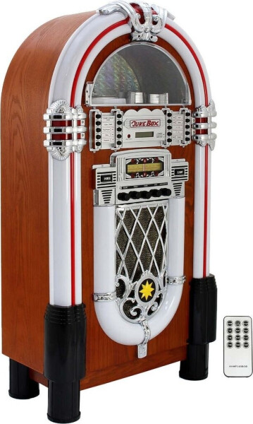 MonsterShop Retro Style Illuminated Jukebox Sound System 1950s