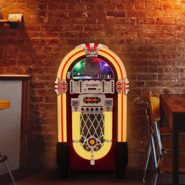 MonsterShop Retro Style Illuminated Jukebox Sound System 1950s, Bild 2