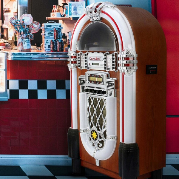 MonsterShop Retro Style Illuminated Jukebox Sound System 1950s, Bild 4