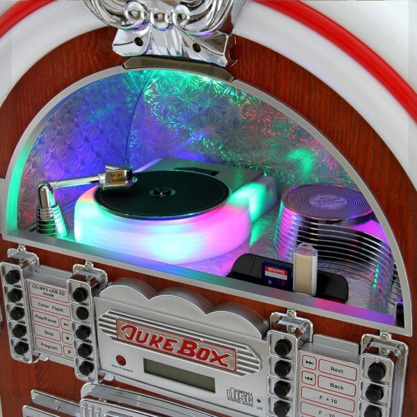 MonsterShop Retro Style Illuminated Jukebox Sound System 1950s, Bild 10