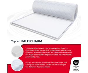 Ab Topper FDM Kaltschaum-Topper 90x200cm, HĂ€rtegrad H4, 5cm hoch ab 64,86 ...