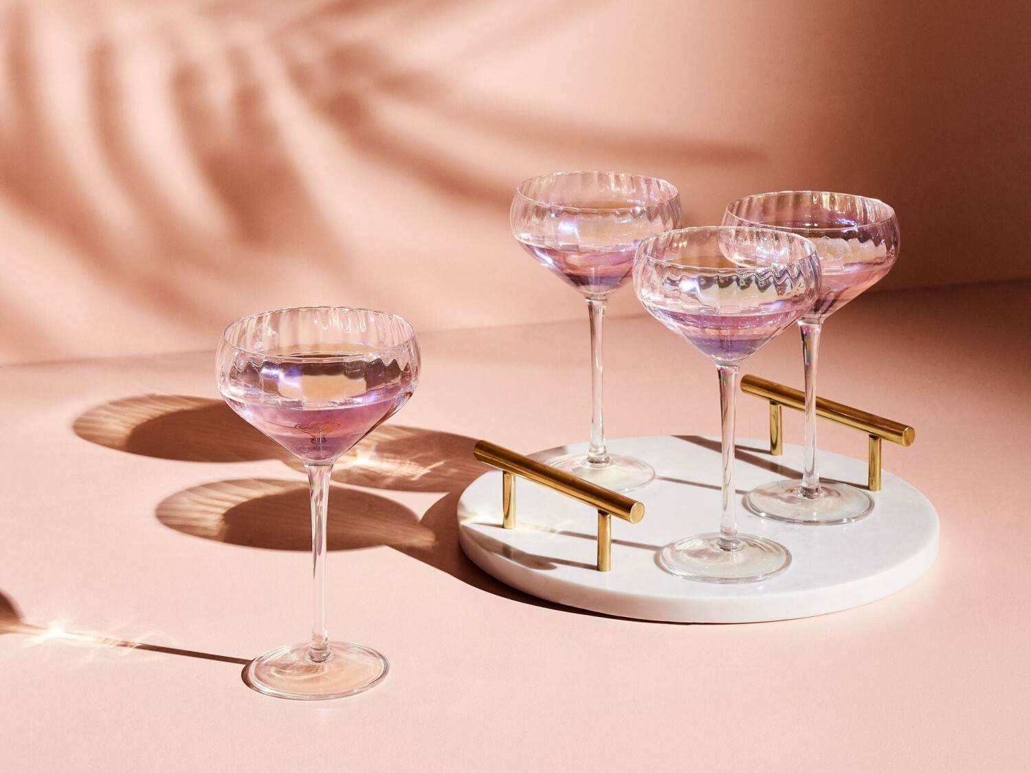 Beliani Morganite Champagnerschalen 4er-Set, transparent, geriffelt, 300ml (467983) ab 29,99 € (Oktober 2026)