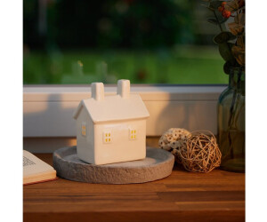 Relaxdays Teelichthaus Keramik, Kerzenhalter, weiß, 12x10x6,5cm ab 11,00 € (Oktober 2026)
